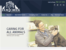 Tablet Screenshot of elmcreekanimalhospital.com